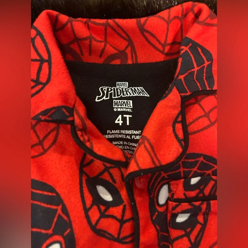 Spider-Man Boys 3-Piece Pajama & Robe Lot | 4T Pajamas (Robe 2T–3T)